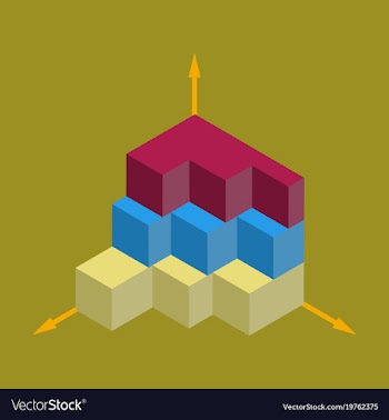 Flat icon on stylish background 3d chart vector image