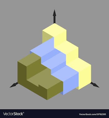 Flat icon on stylish background 3d chart vector image