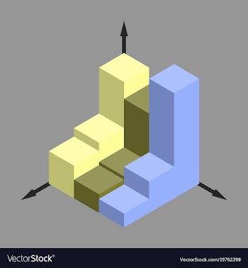 Flat icon on stylish background 3d chart vector image