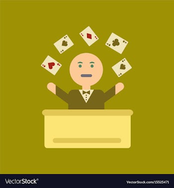 Flat icon on stylish background a poker man player vector image