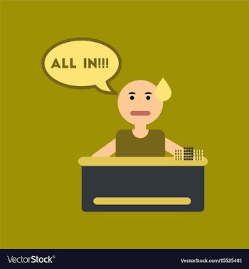 Flat icon on stylish background a poker man player vector image