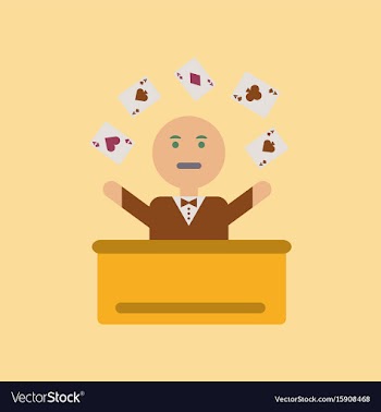 Flat icon on stylish background a poker man player vector image