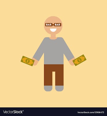 Flat icon on stylish background a poker man player vector image