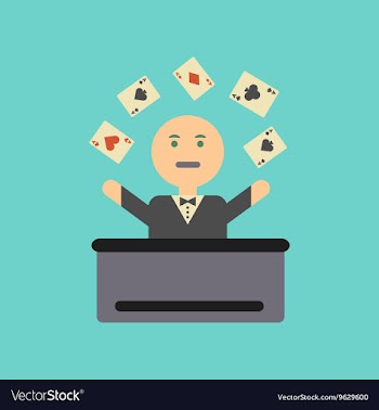 Flat icon on stylish background a poker man player vector image