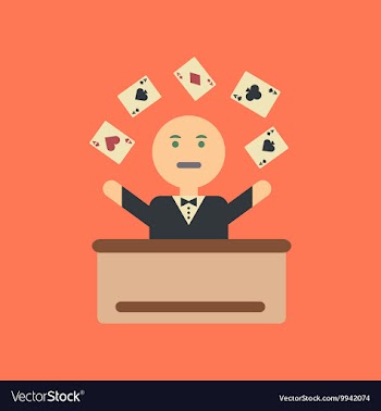 Flat icon on stylish background a poker man player vector image