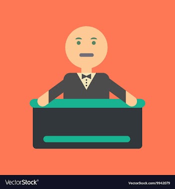 Flat icon on stylish background a poker man player vector image