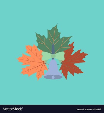 Flat icon on stylish background Alarm school bell vector image