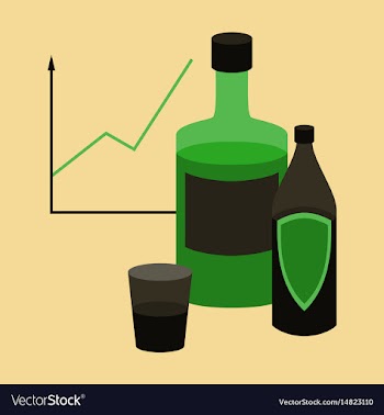 Flat icon on stylish background alcohol vector image