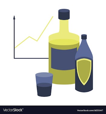 Flat icon on stylish background alcohol vector image