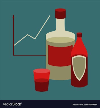 Flat icon on stylish background alcohol vector image