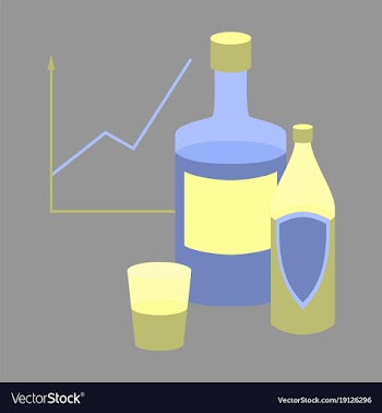 Flat icon on stylish background alcohol vector image