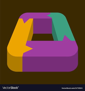 Flat icon on stylish background arrows vector image