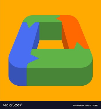 Flat icon on stylish background arrows vector image