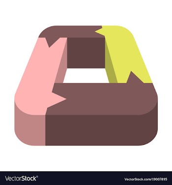 Flat icon on stylish background arrows vector image