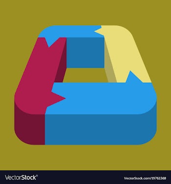 Flat icon on stylish background arrows vector image
