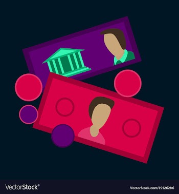 Flat icon on stylish background banknotes and vector image