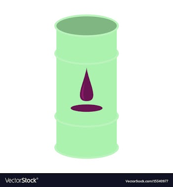 Flat icon on stylish background barrel of oil vector image