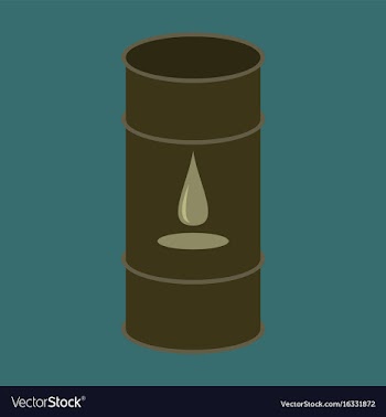 Flat icon on stylish background barrel of oil vector image