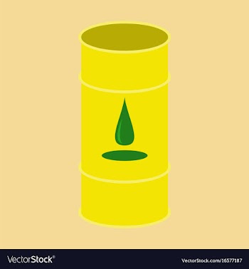 Flat icon on stylish background barrel of oil vector image