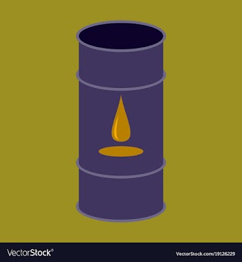 Flat icon on stylish background barrel of oil vector image