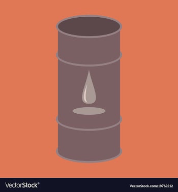 Flat icon on stylish background barrel of oil vector image