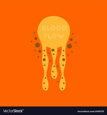 Flat icon on stylish background blood flow vector image