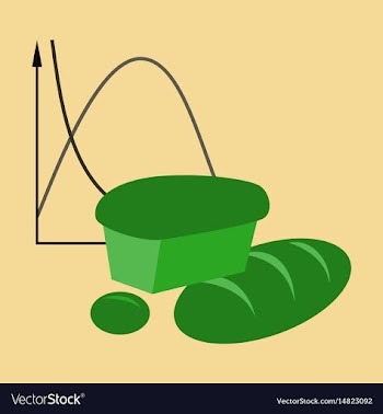 Flat icon on stylish background bread chart vector image