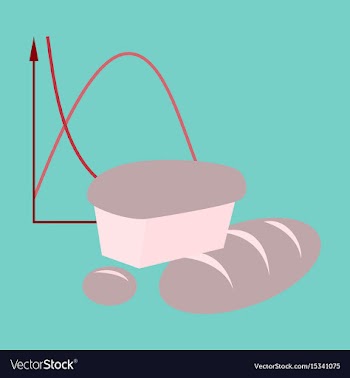 Flat icon on stylish background bread chart vector image