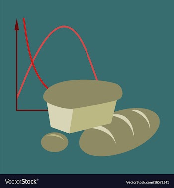 Flat icon on stylish background bread chart vector image