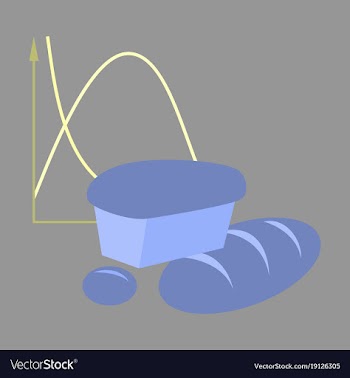 Flat icon on stylish background bread chart vector image
