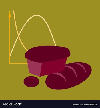 Flat icon on stylish background bread chart vector image