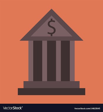 Flat icon on stylish background business bank vector image