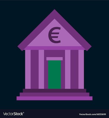 Flat icon on stylish background business bank vector image