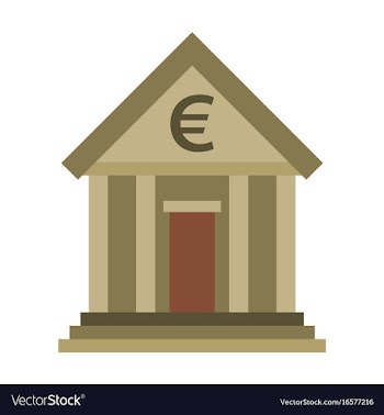 Flat icon on stylish background business bank vector image