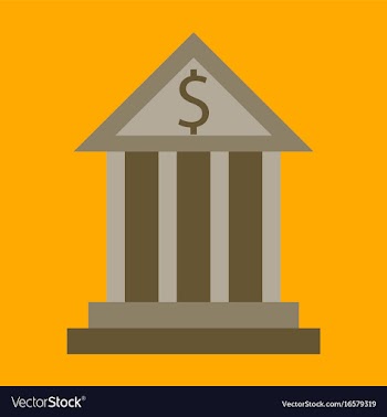 Flat icon on stylish background business bank vector image