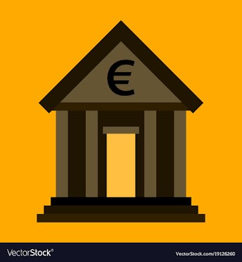 Flat icon on stylish background business bank vector image