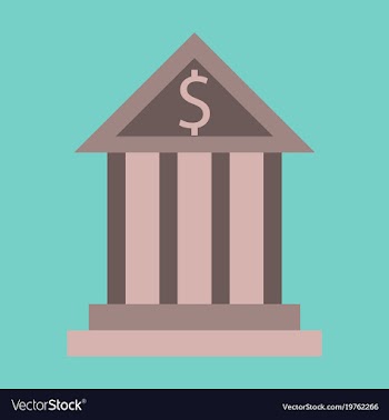 Flat icon on stylish background business bank vector image