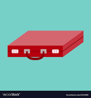 Flat icon on stylish background business case vector image