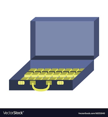 Flat icon on stylish background case of money vector image