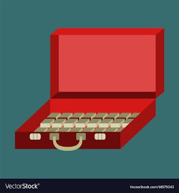 Flat icon on stylish background case of money vector image