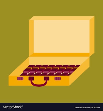 Flat icon on stylish background case of money vector image