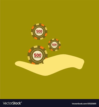 Flat icon on stylish background casino chips in vector image
