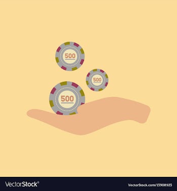 Flat icon on stylish background casino chips in vector image