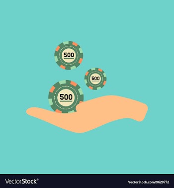 Flat icon on stylish background Casino chips in vector image