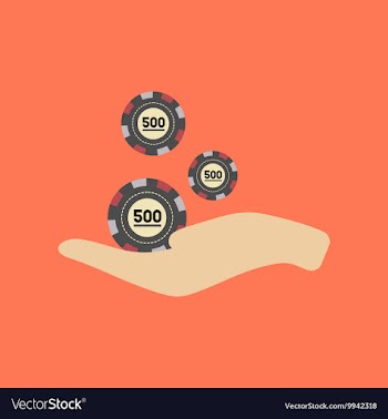 Flat icon on stylish background Casino chips in vector image