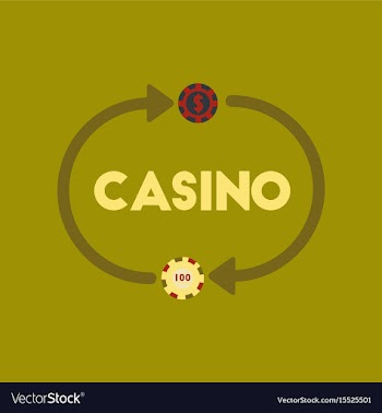 Flat icon on stylish background casino chips vector image