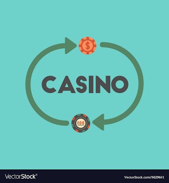 Flat icon on stylish background casino chips vector image