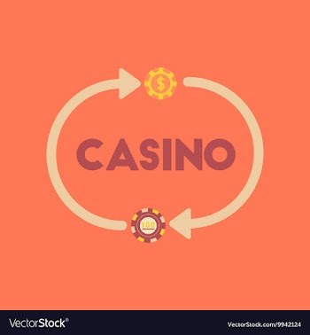 Flat icon on stylish background casino chips vector image