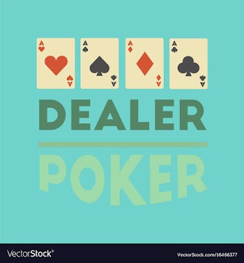 Flat icon on stylish background casino dealer vector image