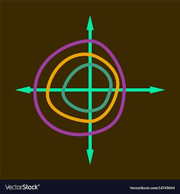 Flat icon on stylish background chart thin circles vector image